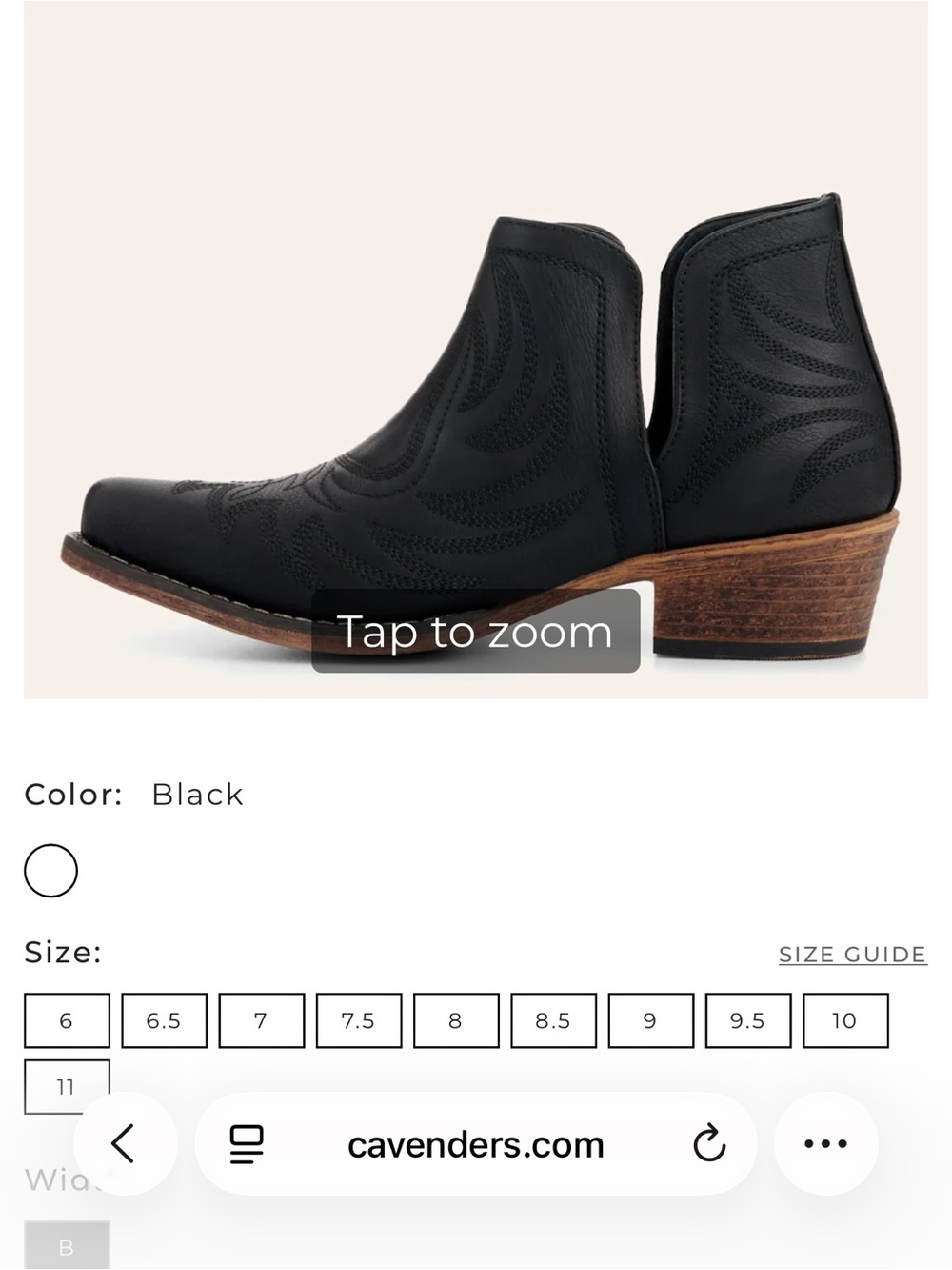 Roper Black Cutout Western Ankle Booties